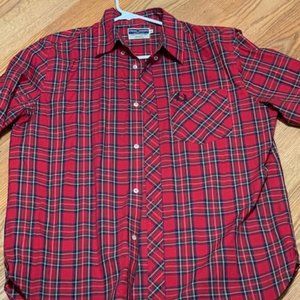 FRED PERRY RED PLAID SHIRT